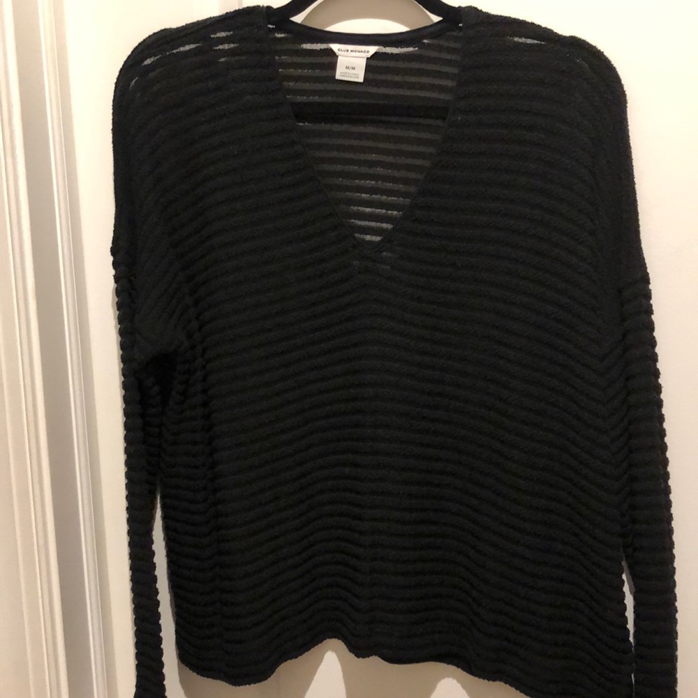 Club Monaco black M sweater like new v neck